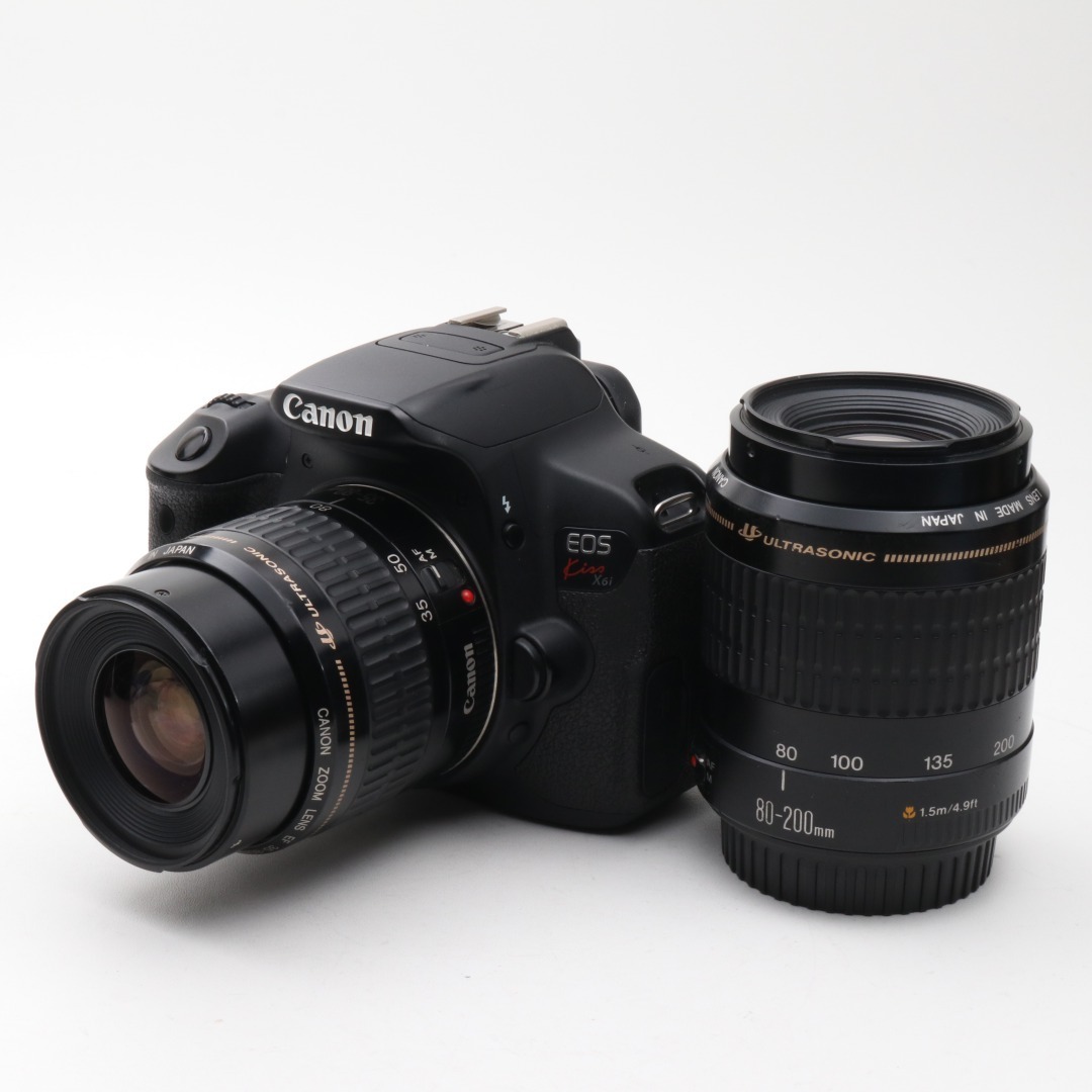 中古 美品 Canon X6i ダブルズームセット キャノン 一眼レフ カメラ 自撮り おすすめ 初心者 入門機 新品SDカード8GB