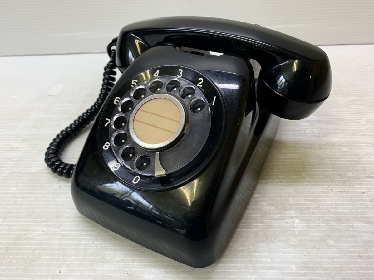  Japan electro- confidence telephone . company black telephone 600-A2 TMG-T76 Showa Retro / antique / interior / old Japanese-style house junk 