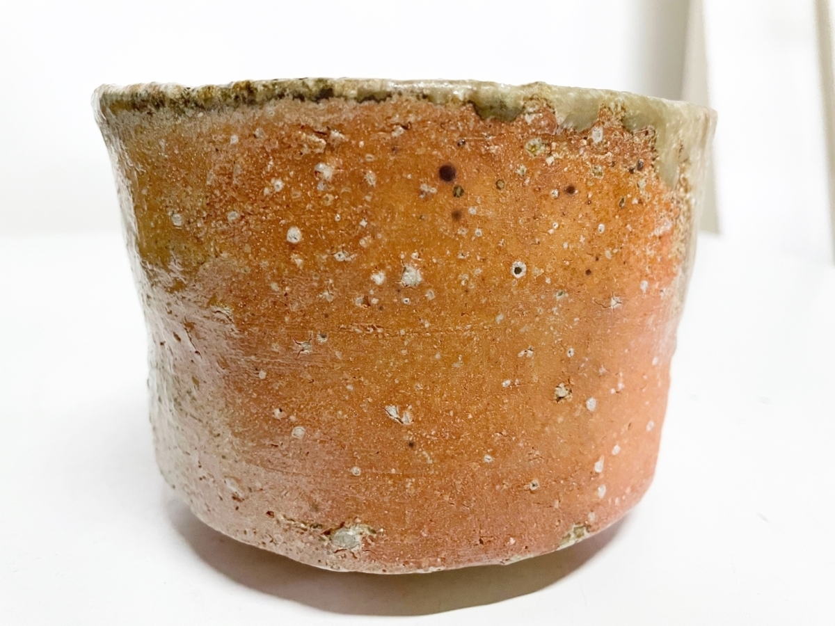  temple . out kiln Shigaraki . tea cup [ Sugimoto . light ] also box . tea utensils ceramics ceramic art / unused storage goods 