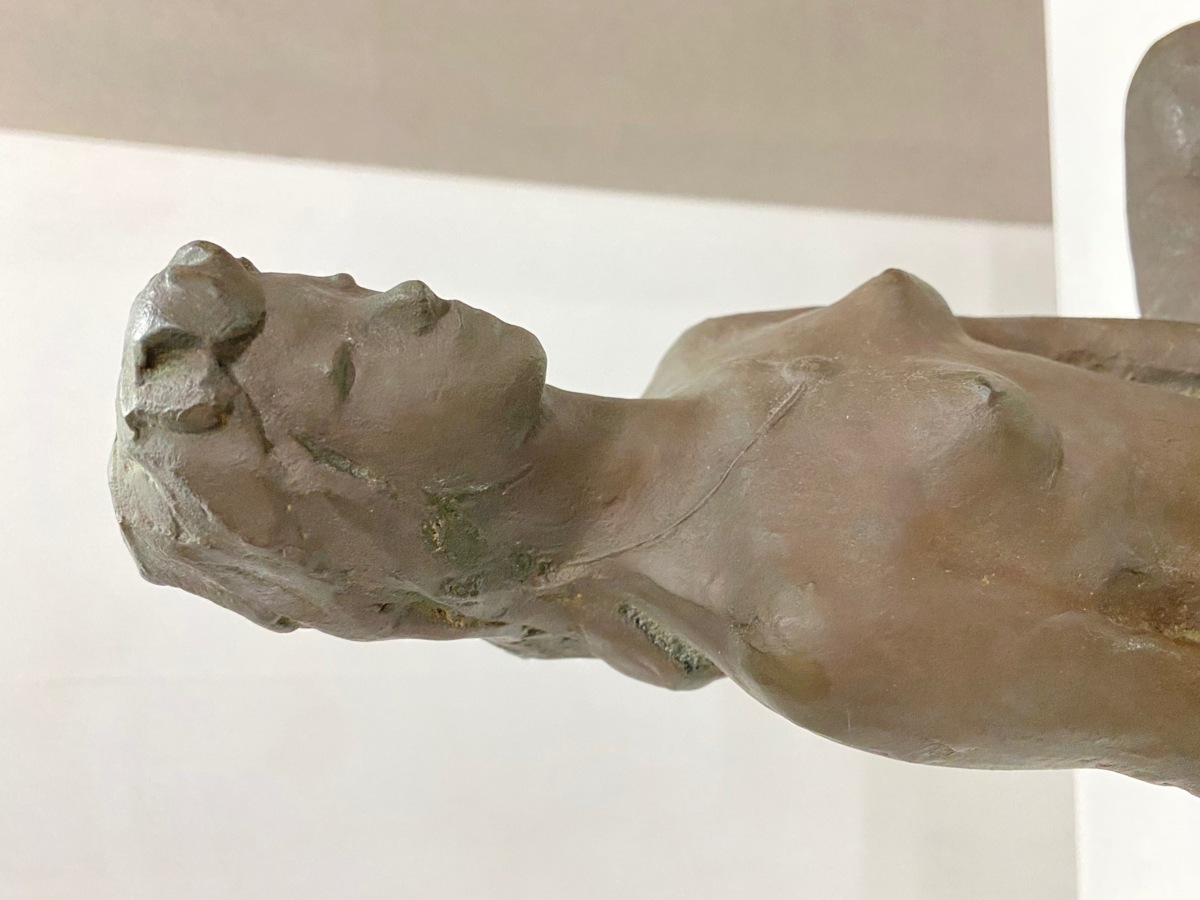 彫刻美術品/【中川敏之】作・ブロンズ像「裸婦像」黒みかげ石台 彫刻美術品/【中川敏之】作・ブロンズ像「裸婦像」黒みかげ石台