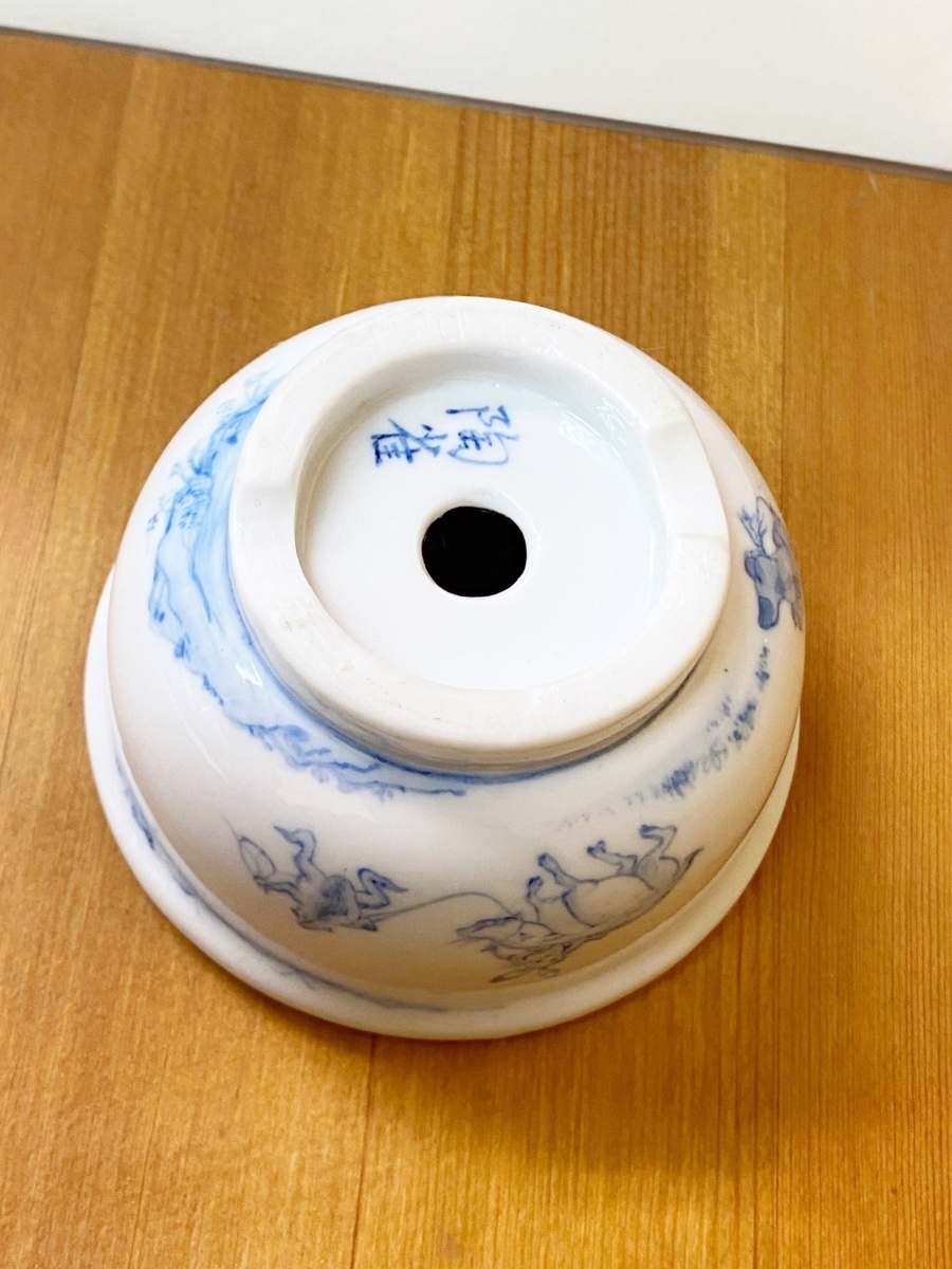 陶雀 染付唐子図 盆栽 鉢 盆栽小鉢 盆栽鉢 植木鉢 ミニ盆栽 - 通販