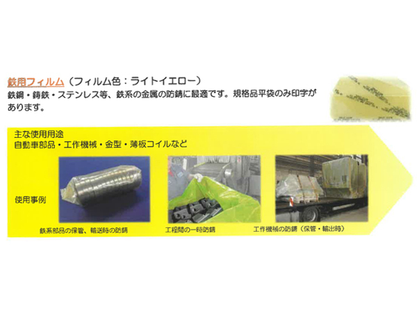 Zerust ゼラストフィルム シートタイプ MYF4120S 1200mm×150M 厚み0.1mm 1本 鉄用 防錆剤 部品 保管 輸送 メーカー直送 送料無料_画像3