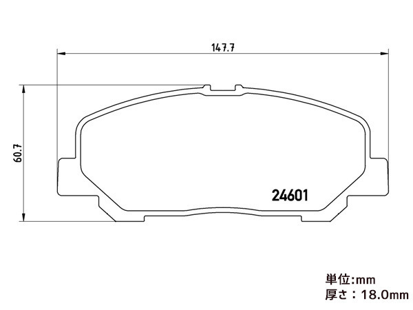 ブレンボ ブラック ブレーキパッド エスティマ AHR20W '06/06～ フロント brembo 送料無料_画像2