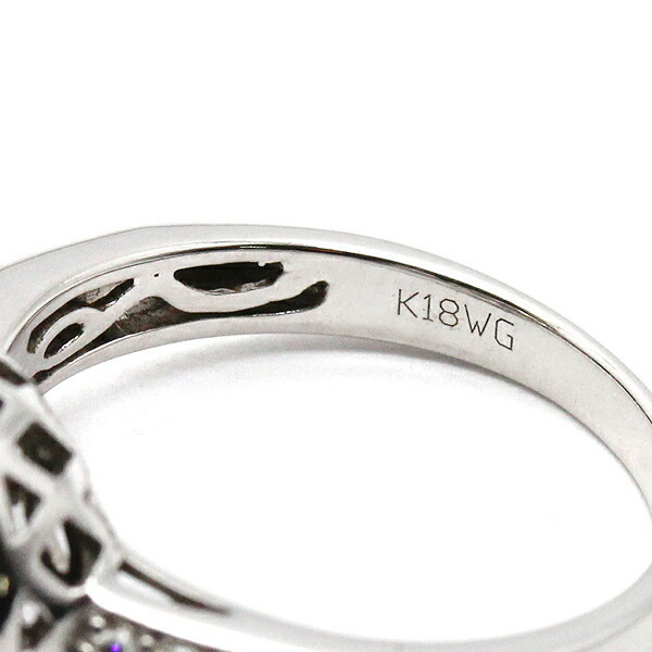 K18WG ブラックダイヤモンド リング 12.5号 D1.50ct ホワイトゴールド