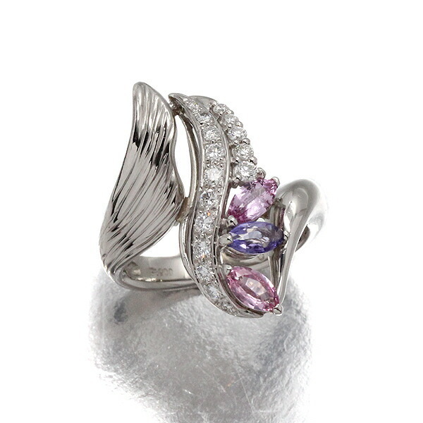プラチナ トルマリン ダイヤモンド リング 12号 TO0.67ct D0.38 Pt900