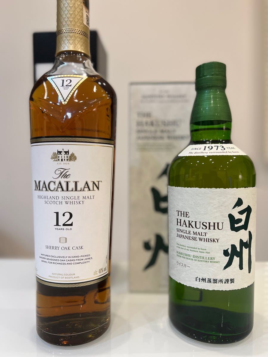 SUNTORY サントリー 白州NV/NAマッカラン12年 シェリーオーク 2本