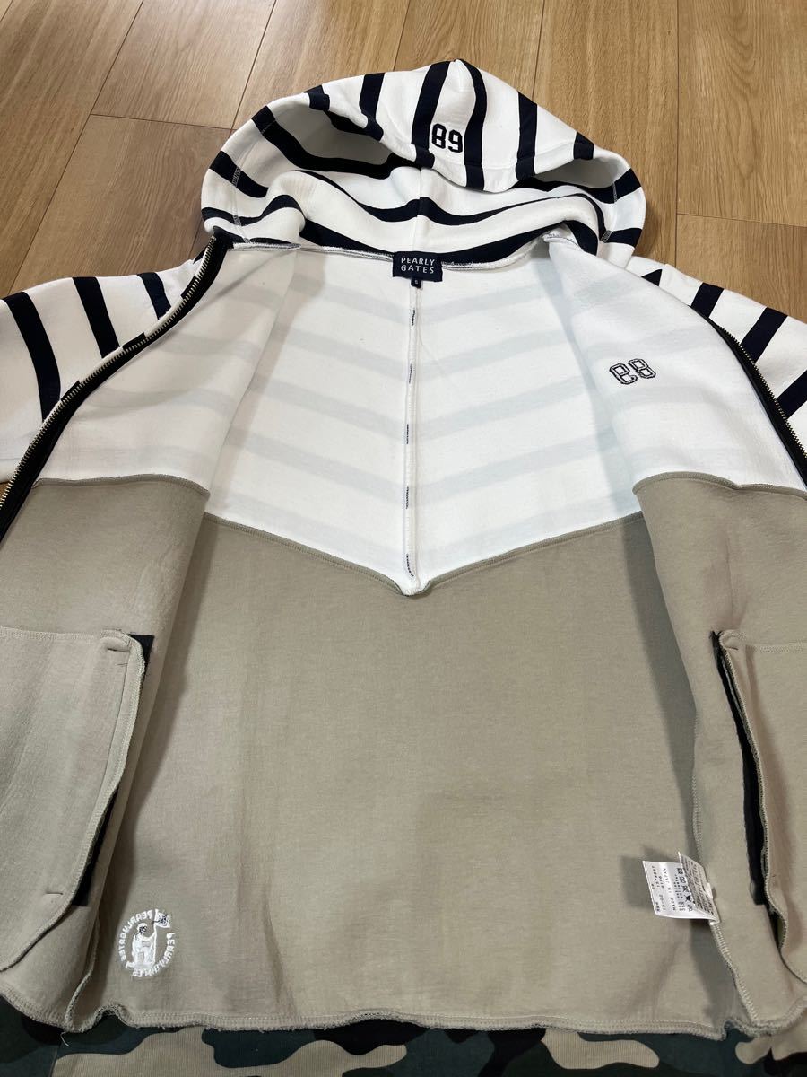 正規品!美品! PEARLY GATE パーカーサイズ5 カモフラ 迷彩 ボーダー