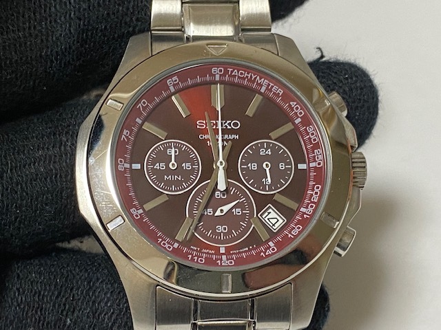 【SEIKO】 セイコー クロノグラフ Chronograph 腕時計 SSB101P1 展示未使用品 電池交換済