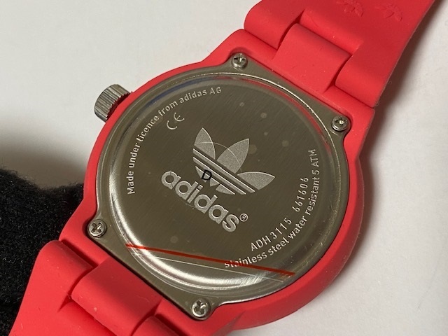 adidas Adidas ABERDEENaba Dean Raver серия полимер ремень ADH3115 наручные часы экспонирование не использовался товар батарейка заменен 