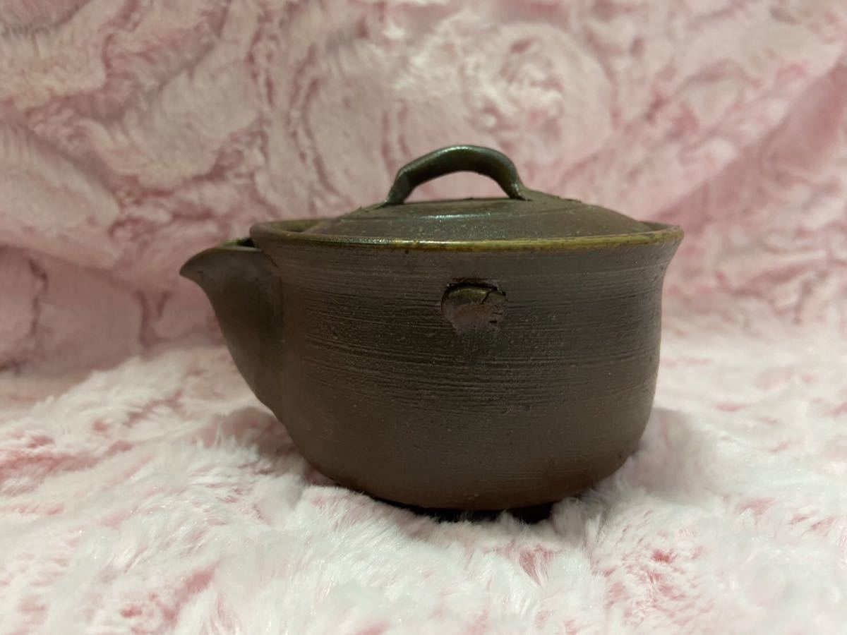 備前焼 ♪ 陶弘 茶器セット 宝瓶+湯冷+煎茶椀 5客 備前焼 ♪ 陶弘 茶器セット 宝瓶+湯冷+煎茶椀 5客