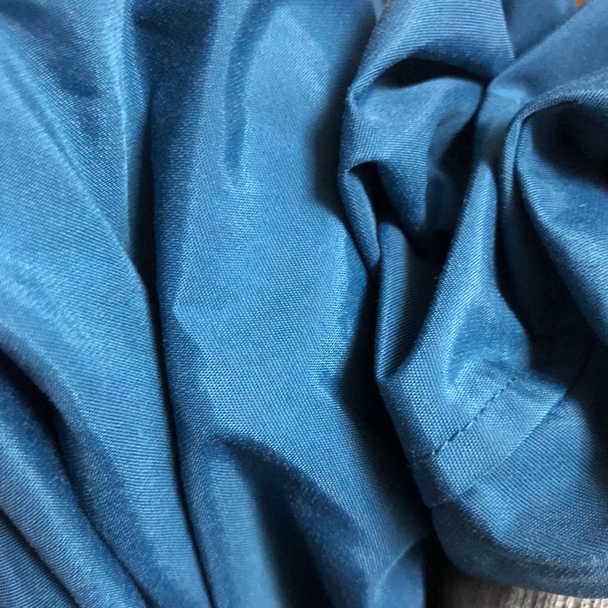 コムサ　イズム　マウンテンパーカー　青緑　青　使用感あり　安い