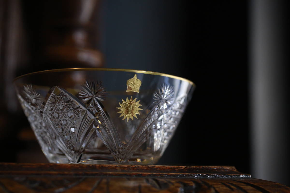 アンティーク バカラ BACCARAT エルベフ ボウル ボカサ1世 BOKASSA 1ER