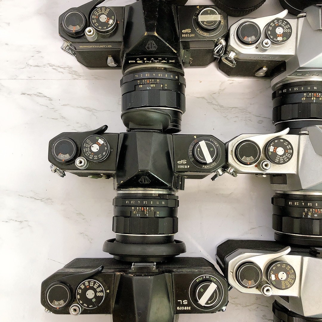①アサヒペンタックス カメラ 19台 レンズ ストロボ アクセサリー まとめて（SP・SP2・SL・K2・ESⅡなどいろいろ） 動作未確認 ジャンク_画像4