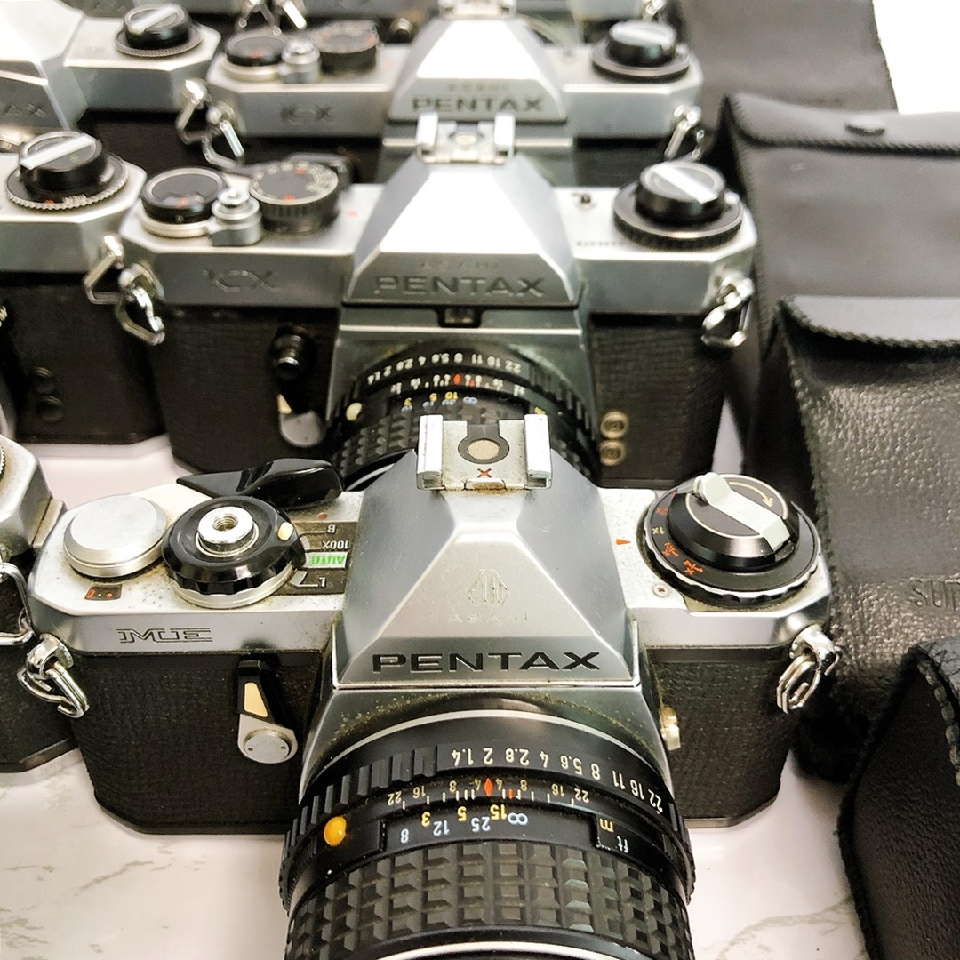①アサヒペンタックス カメラ 19台 レンズ ストロボ アクセサリー まとめて（SP・SP2・SL・K2・ESⅡなどいろいろ） 動作未確認 ジャンク_画像9