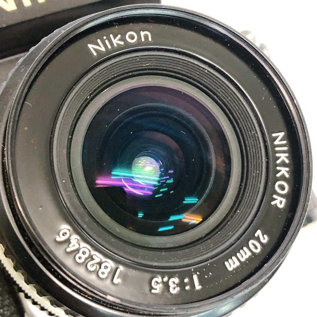③ニコン F2 8045066 一眼レフ フィルムカメラ フィルター レンズ付き（NIKKOR 20mm 1：3.5）動作未確認 ジャンク_画像8