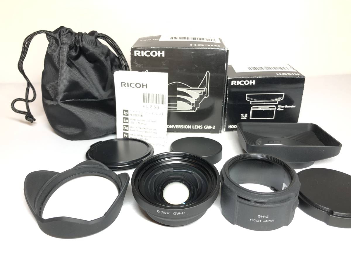 価格は安く RICOH GR用ワイドコンバージョンレンズ GW-3 21mm ラバーフード付属 175780