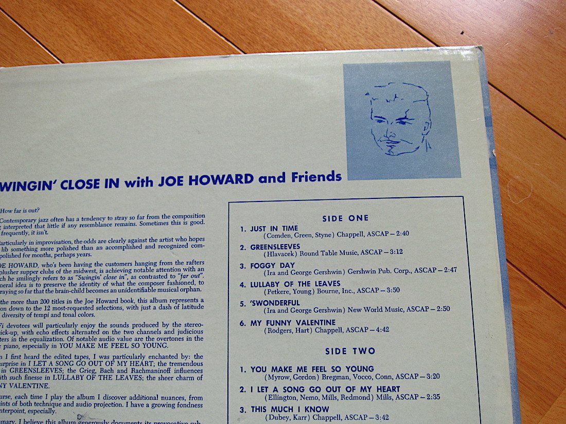 JOE HOWARD AND FRIENDS●SWINGIN’ CLOSE IN KEY Records LP-717●220414t1-rcd-12-jzレコード米盤US盤米LPジャズ_画像8