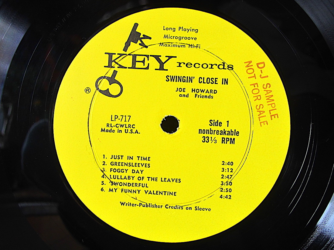 JOE HOWARD AND FRIENDS●SWINGIN’ CLOSE IN KEY Records LP-717●220414t1-rcd-12-jzレコード米盤US盤米LPジャズ_画像3