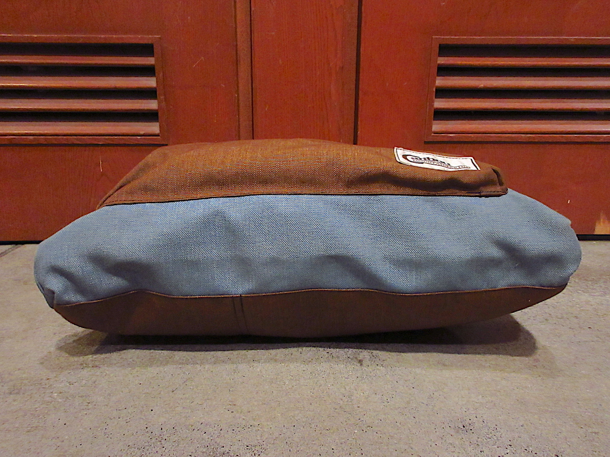  Vintage 80\'s*Caribou two tone nylon handbag tea × light blue *220414r9-bag-hnd Carib - outdoor bag USA