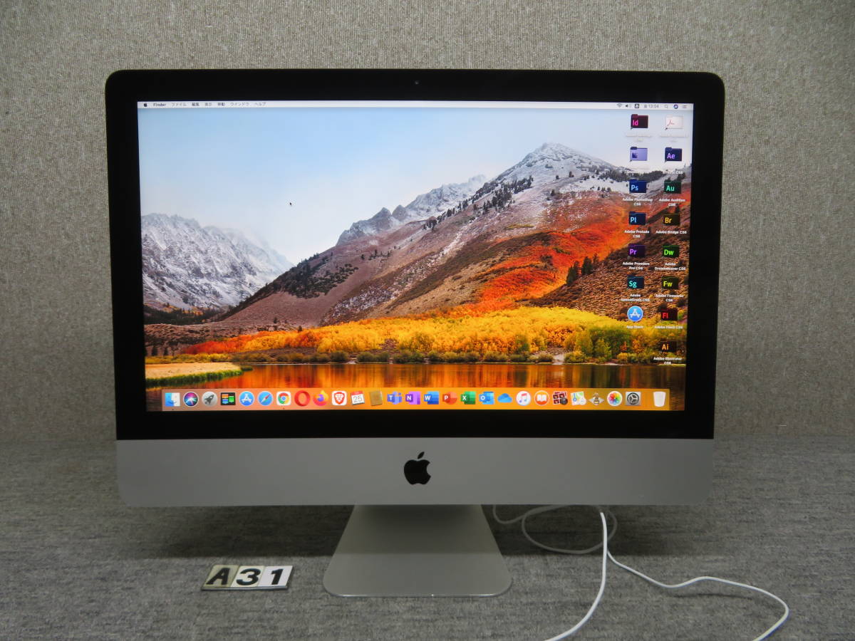 iMac A1418 究極PC ★ 美品◆21.5型★ PC1台で、ダブル macOS & Windows10◆他の＆Office付◆秒速起動Core i5 / 8GB / SSD 512GB