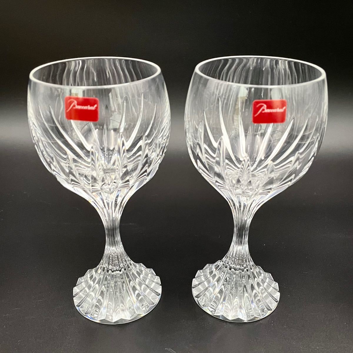 未使用品 ◆ バカラ ◆ Baccarat ◆ マッセナ ワイングラス ペア 人気商品 クリスタルガラス