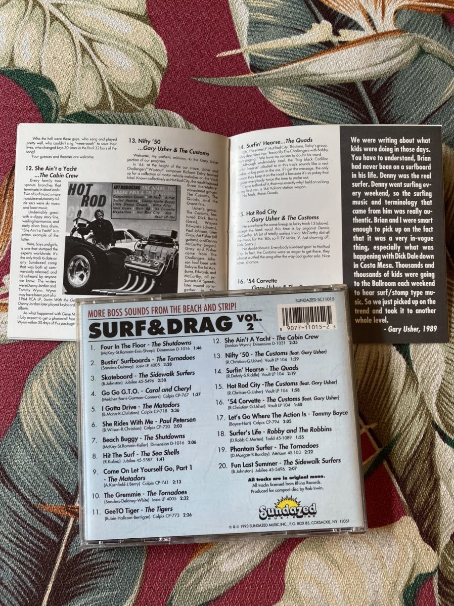 Various Surf & Drag Vol.2 CD 1993 US Press サーフ Hot Rod ガレージ ロカビリー Rat Fink_画像2