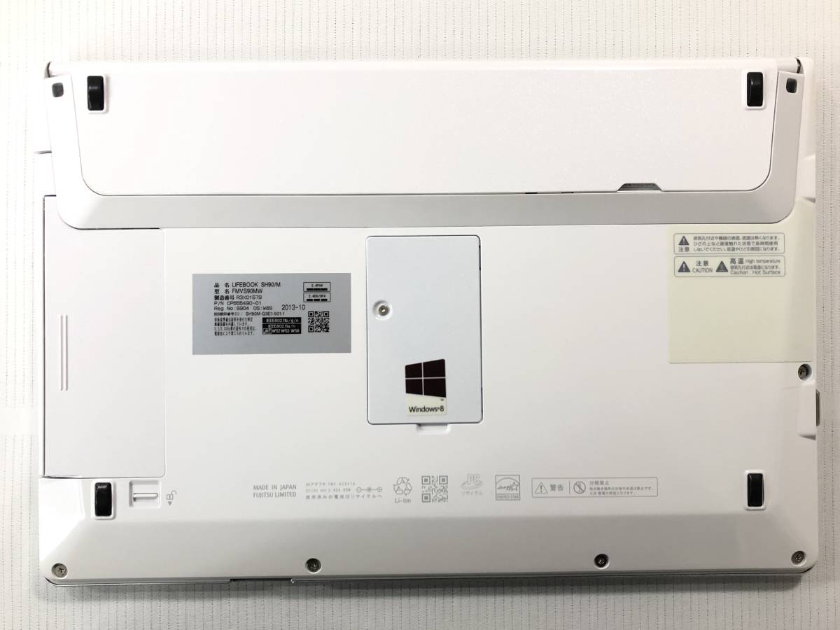 □【Core i5/第4世代/新品SSD/カメラ/Win10】 FUJITSU LIFEBOOK SH90/M