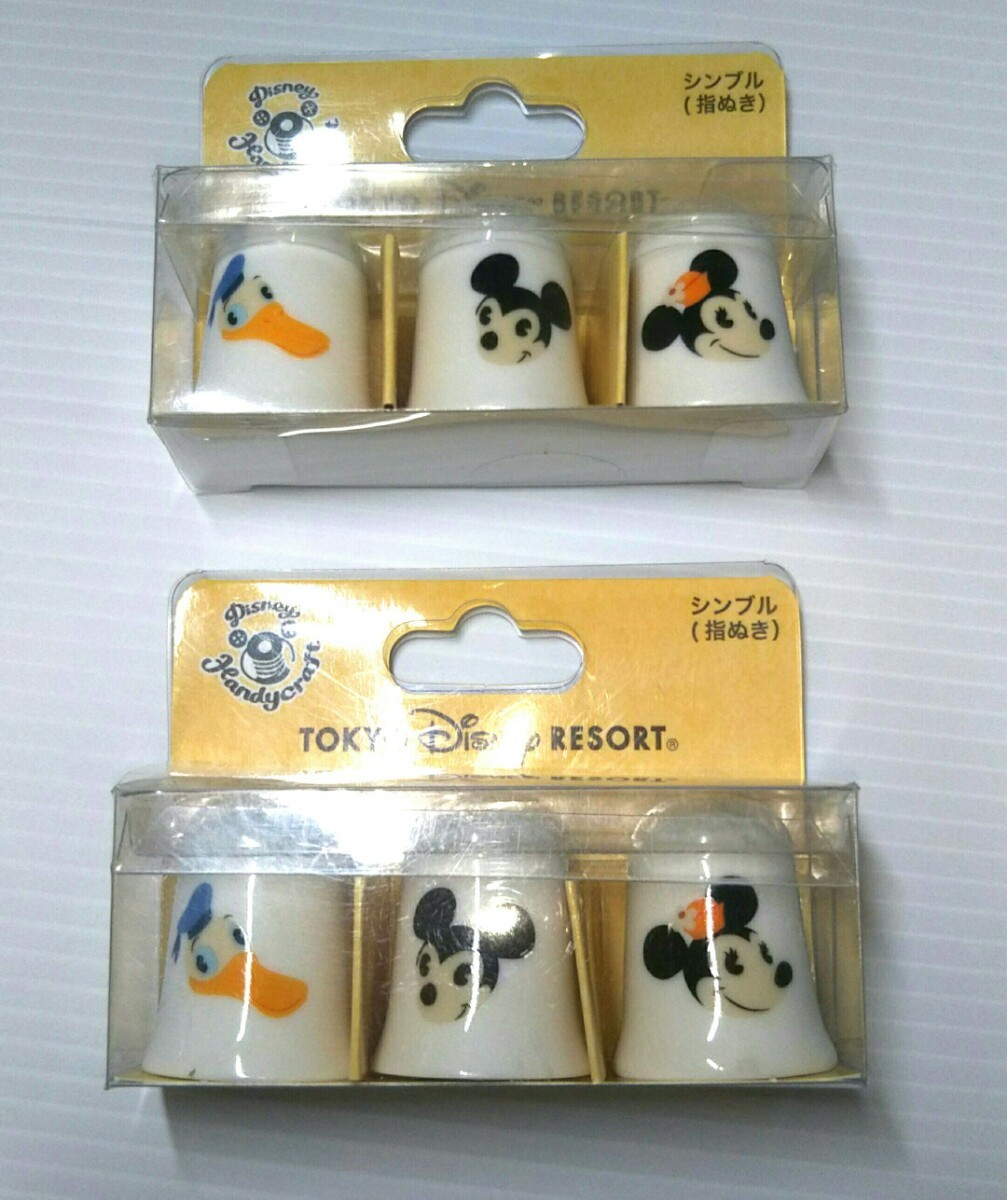 【TDR】正規品 ミッキーアンドフレンズ シンブルセット 3個×2セット