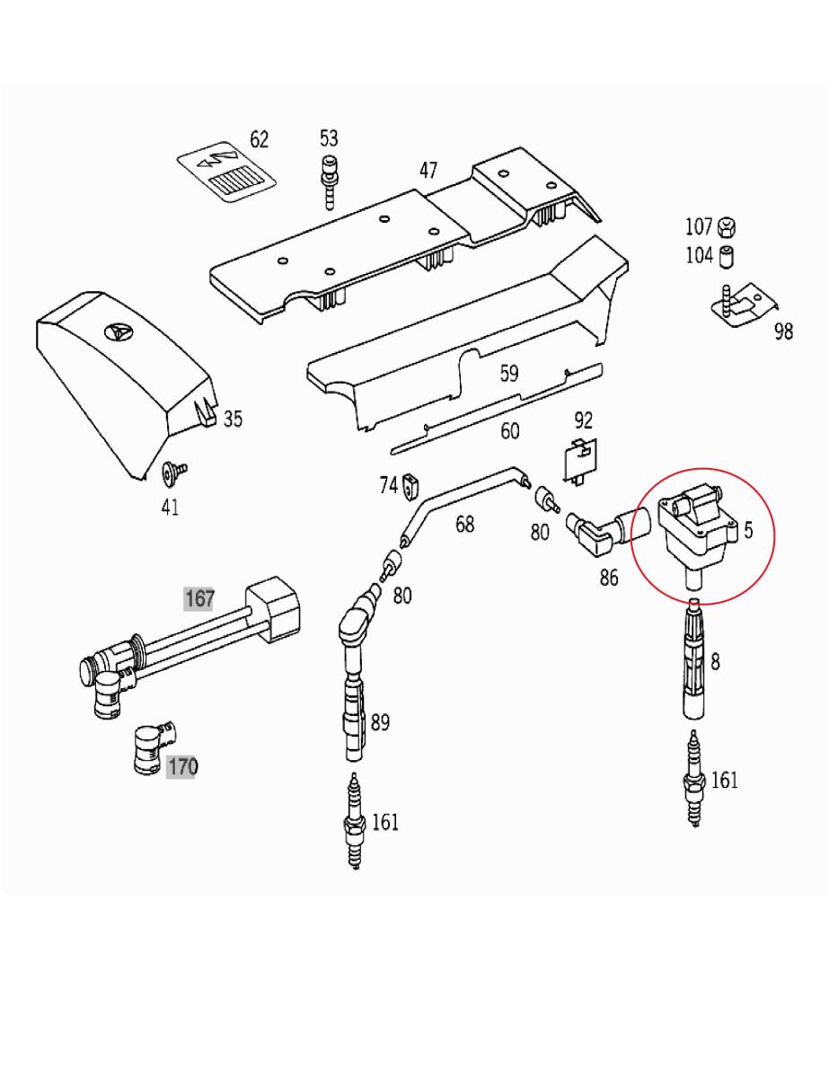 ベンツ W124 W140 W163 W202 W208 W210 W463 W638 BREMI製 イグニッションコイル 1個 0001587503 C180 C200 E280 E320 S300 SL320 V200 他_画像4