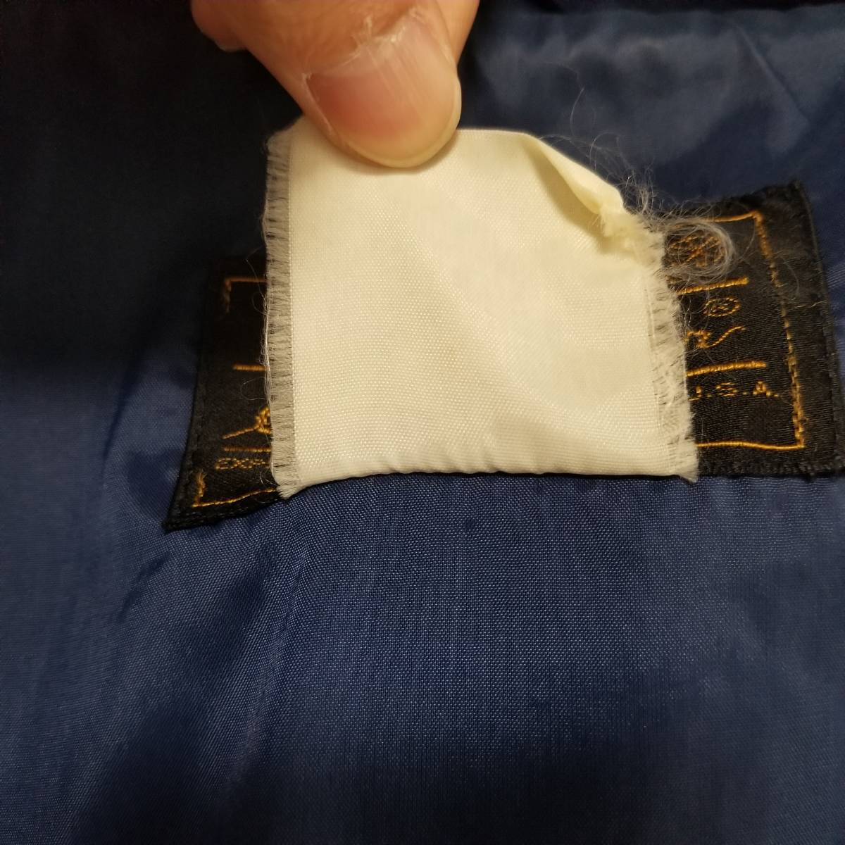 希少 60s 80s 黒タグ前期 エディーバウアー EDDIE BAUER ナイロンジャケット マウンテンパーカー メンズ L ネイビー USA_画像4