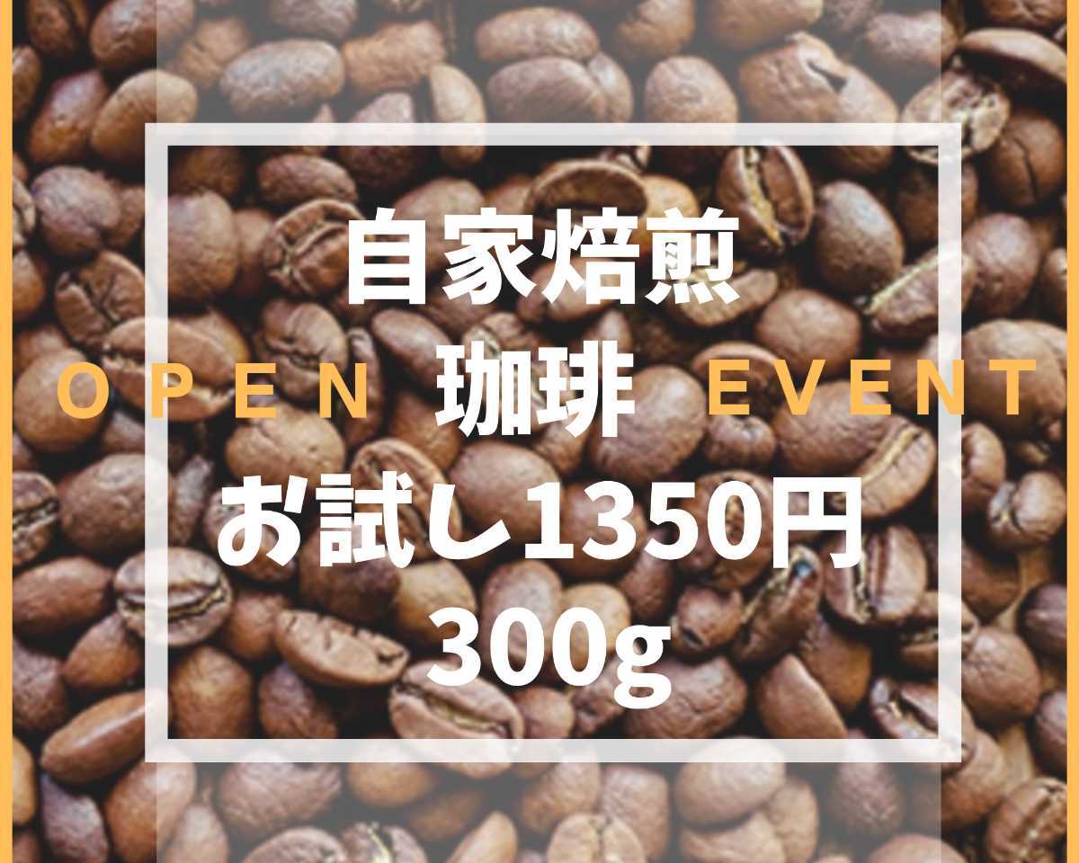 自家焙煎珈琲　コーヒー豆　オリジナル　　オープン価格　300g　ブレンド_画像1