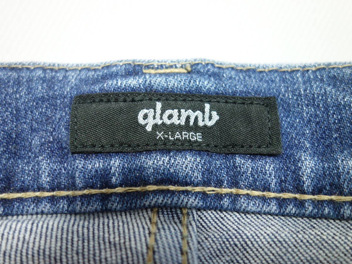 glamb グラム Joly color stitch denim ジョリー カラーステッチ デニムパンツ ストレッチ XL GB0320/P02