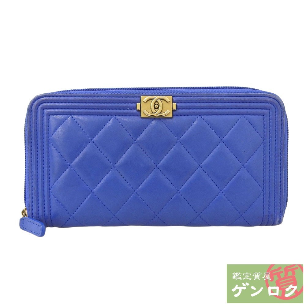 シャネル ボーイシャネル ラウンドファスナー ウォレット 長財布 21