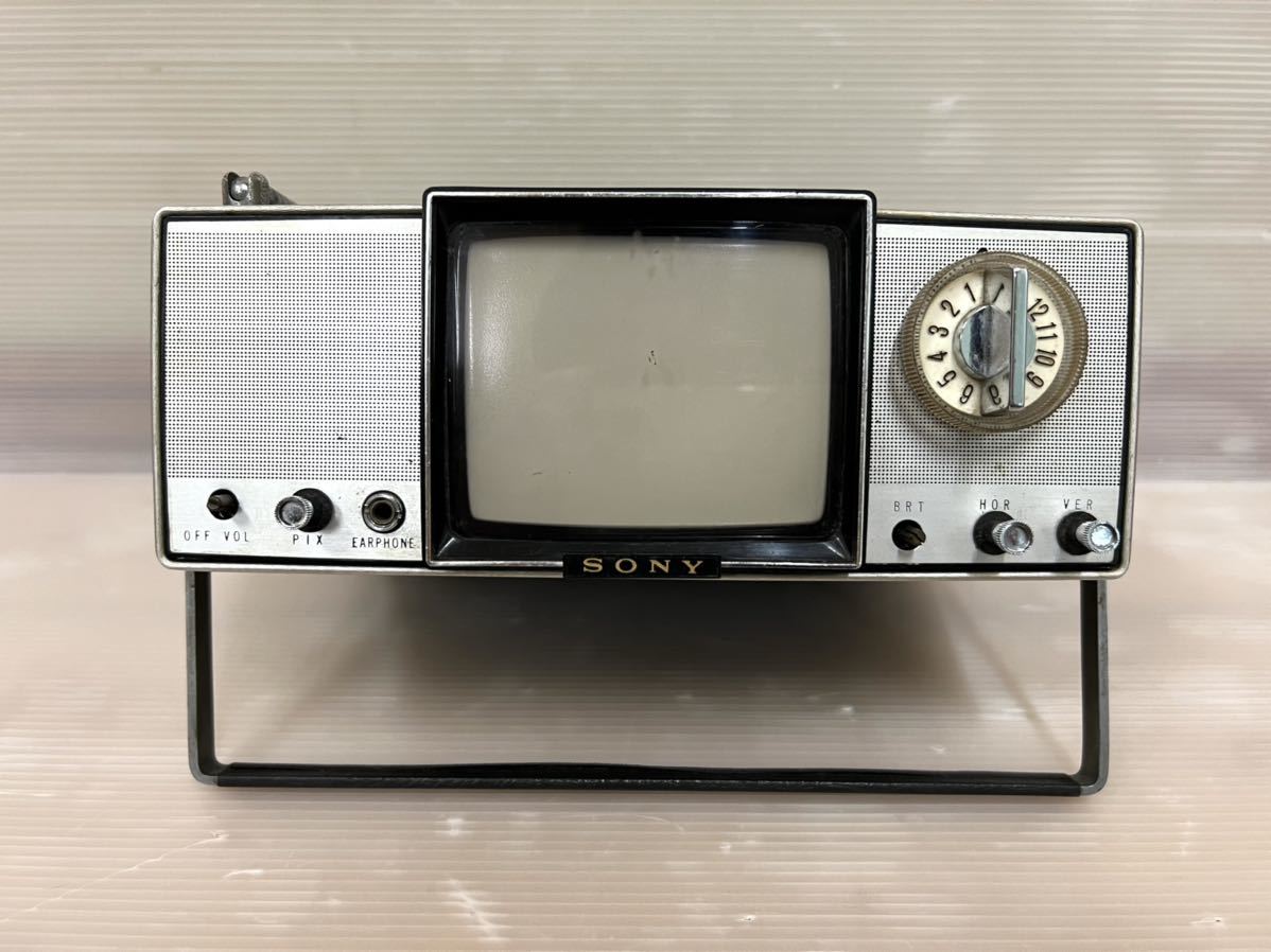 昭和レトロ SONY MICRO-TV 4-203 ソニー マイクロ テレビ トランジスタ TRANSISTOR TELEVISION RECEIVER _画像1