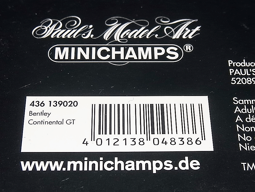 1/43 ベントレー コンチネンタルGT シルバー Bentley CONTINENTAL GT GTC