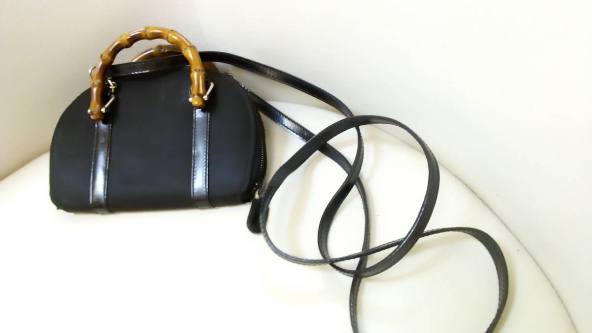 ☆即決☆GUCCI(グッチ)バンブー スエード ミニ 2wayショルダー
