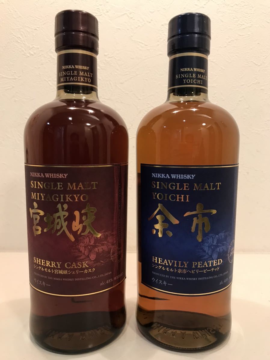 ニッカ 余市へビリーピーテッド & 宮城峡シェリーカスク 2本セット