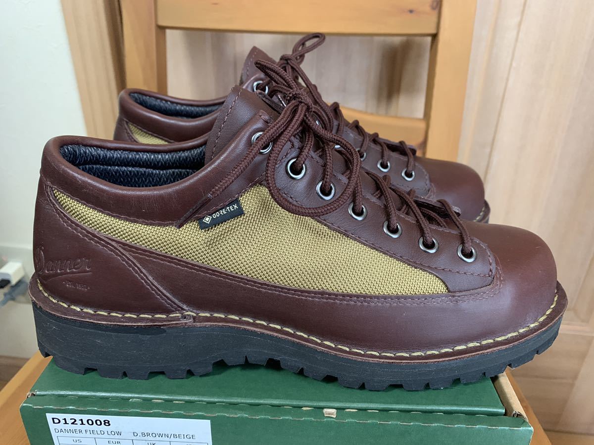 ダナーフィールド ロー US7 25cm ダークブラウン／ベージュ D121008 DANNER FIELD LOW防水 GORE-TEX  ゴアテックス (検索用 ダナーライト)