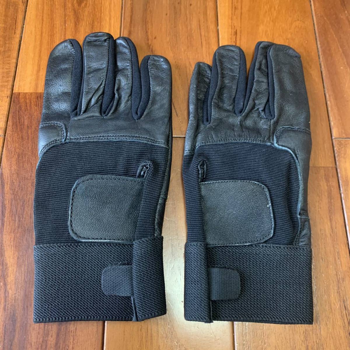  Okinawa the US armed forces discharge goods IMPACT GLOVES leather glove gloves sport cycling outdoor MEDIUM black ( control number I1)