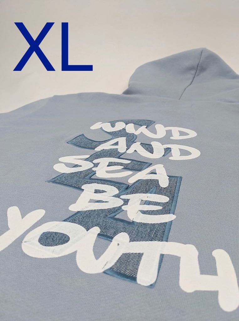 【新品】XL「デニムdeミライ」WIND AND SEA HOODIE 伊勢丹限定 ウィンダンシー パーカー 最終決算 XL デニムdeミライ WIND ウィンダンシー HOODIE SEA AND パーカー
