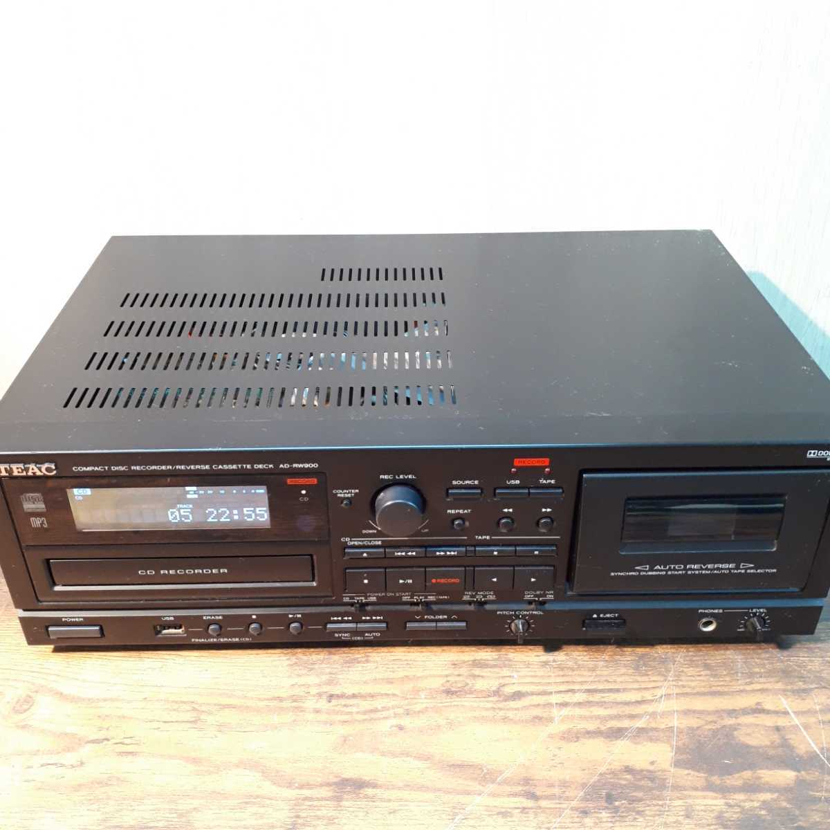 002266) TEAC CD/カセットレコーダー AD-RW900-S-