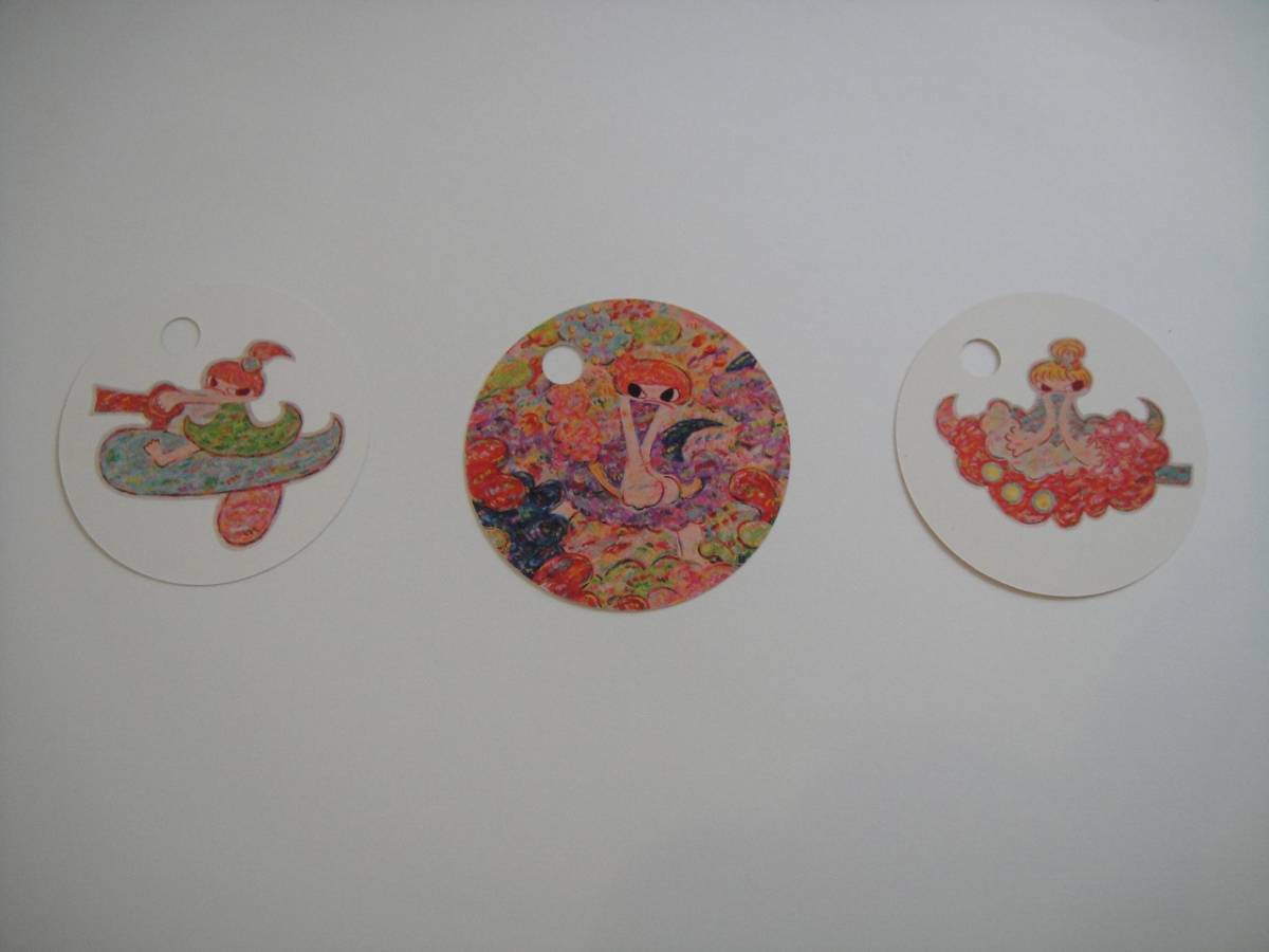 ロッカクアヤコ 非売品 ストローマーカー 3枚 魔法の手 千葉県立美術館 展覧会 Ayako Rokkaku_うすい紙素材になります。