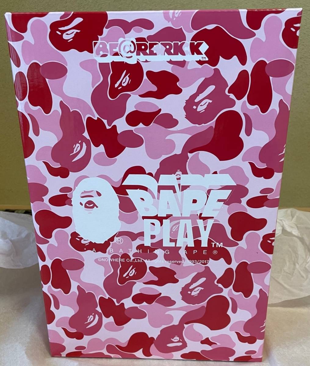 【送料無料】新品 未開封 正規品 BE@RBRICK × BAPE（R）ABC BE@RBRICK 100％ & 400％ SET PINK ベイプ ベアブリック ピンク カモ_画像2