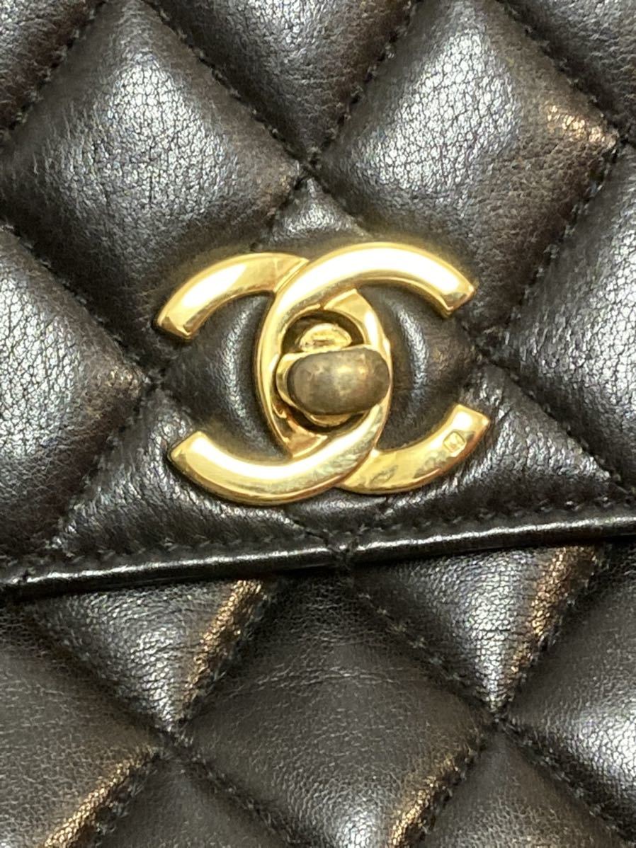 購買 美品 CHANEL シャネル マトラッセ ココマーク ブラック ウェスト