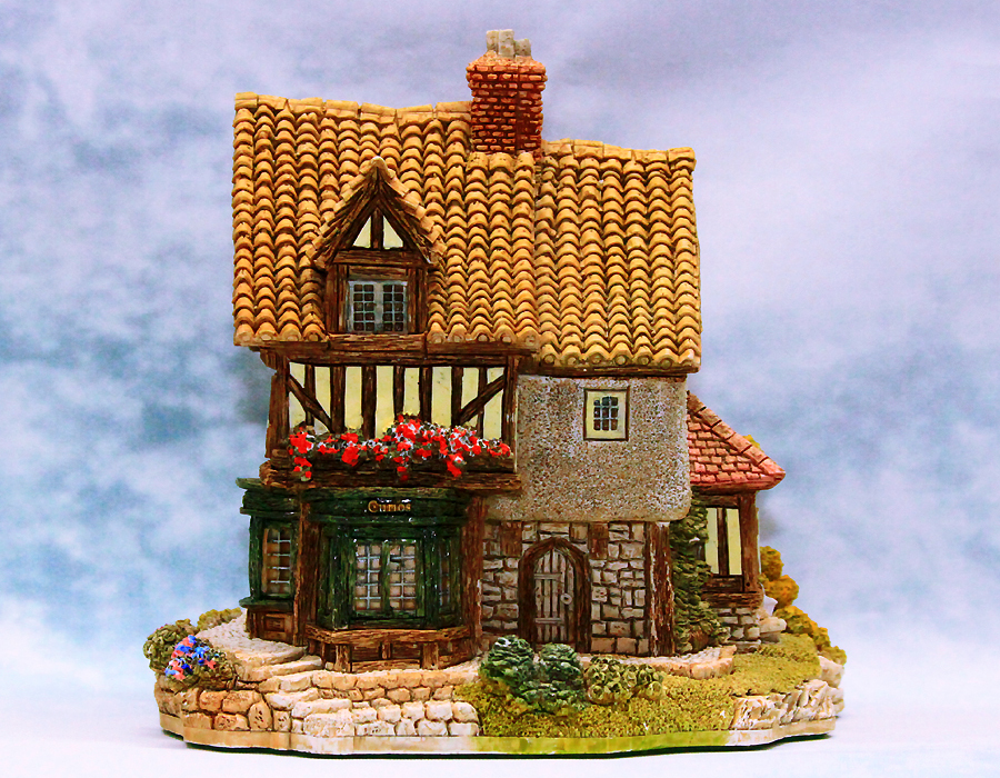 【 f 】リリパットレーン Lilliput Lane イギリス 1991 ミニチュアハウス ジオラマ オブジェ Micklegate Antiques 骨董店 初期モデル