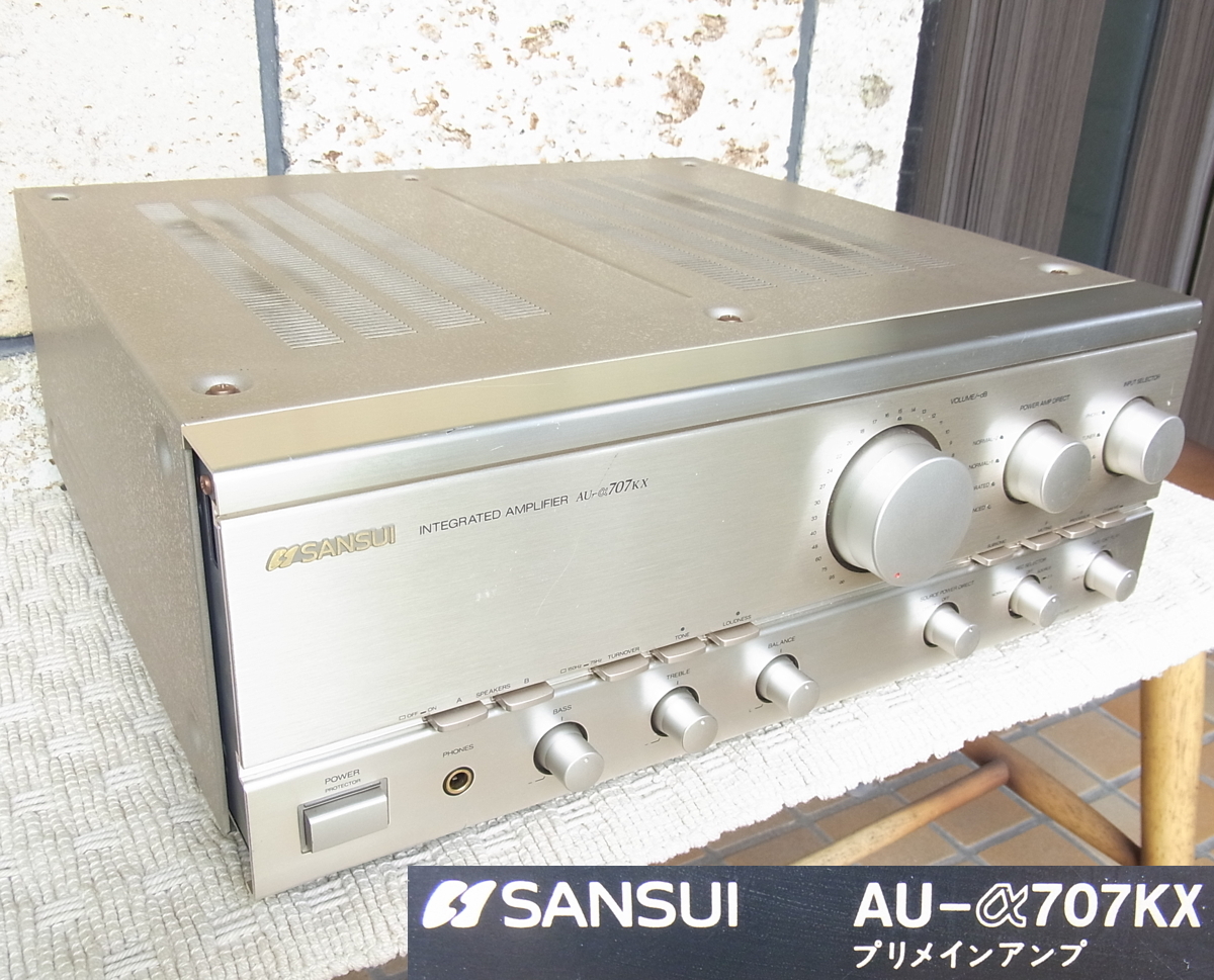 SANSUI サンスイ AU-α707KX プリメインアンプ ジャンク サイドウッドなし_画像1