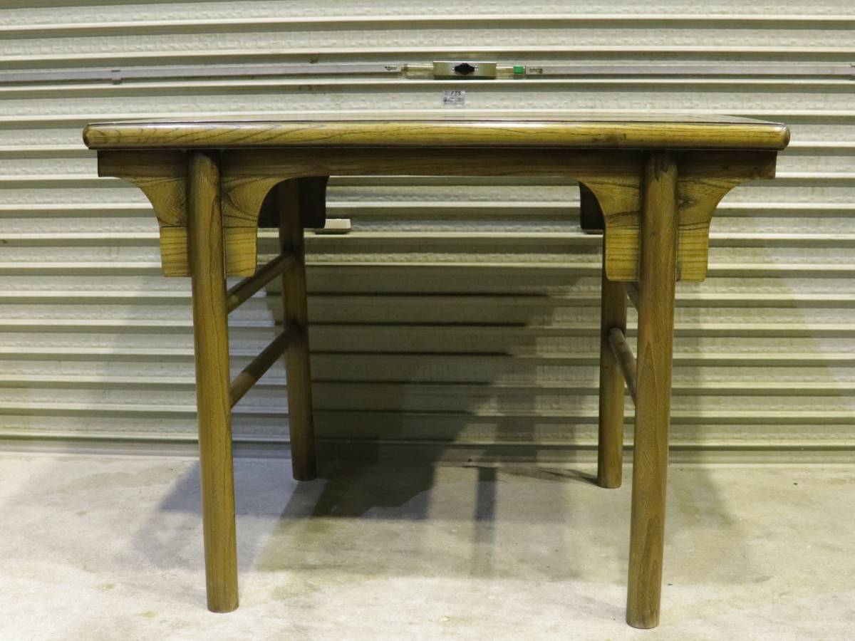 アンティーク家具 ダイニングテーブル 椅子 テーブル 3点セット 現状 レトロ 家具 A019 8