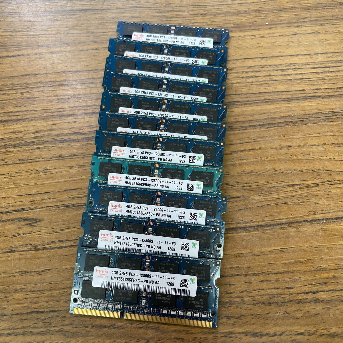 O34 hynix ノートPCメモリ4GB 2Rx8 PC3-12800S 11枚 villededakar.sn