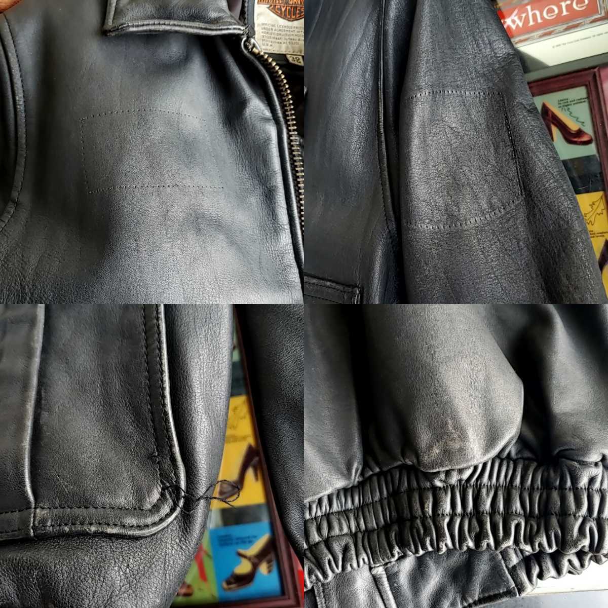 987 HARLEY-DAVIDSON ハーレーダビットソン 革ジャン size38 黒 987 HARLEY-DAVIDSON ハーレーダビットソン 革ジャン size38 黒