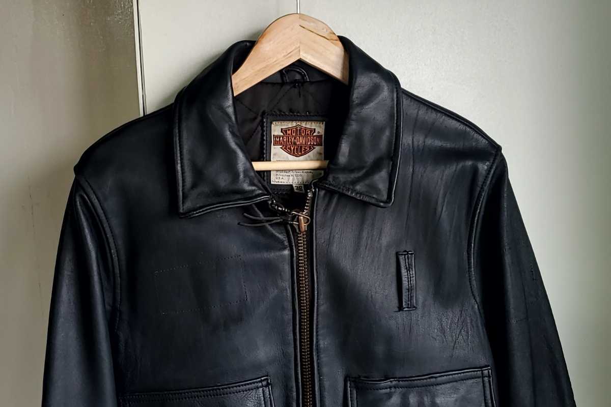 987 HARLEY-DAVIDSON ハーレーダビットソン 革ジャン size38 黒 987 HARLEY-DAVIDSON ハーレーダビットソン 革ジャン size38 黒